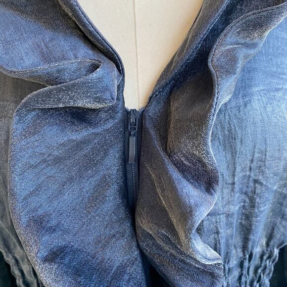 Samuel Dong Silver Gray Metallic Jacket Size S - Picture 3 of 10